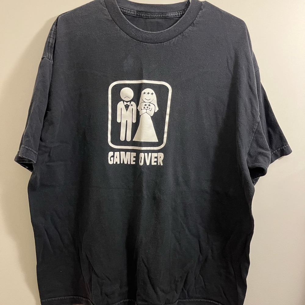 Game Over Bride & Groom Graphic Tee XL